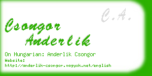 csongor anderlik business card